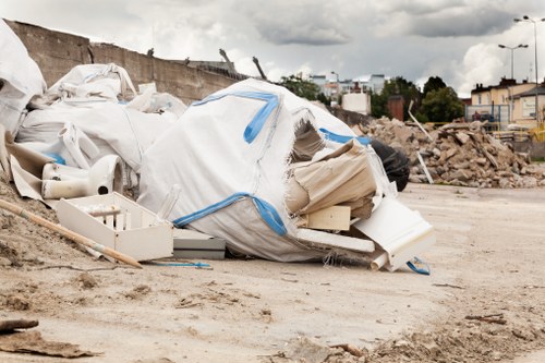 Waste clearance team managing household waste in North London