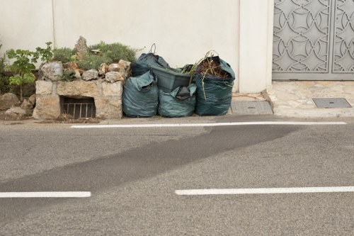 Waste collection bins in Whitehall Park