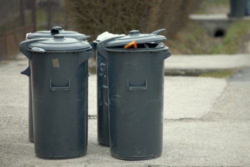 Recycling bins in a North Finchley neighborhood