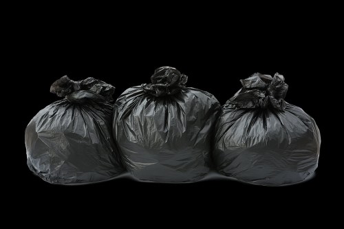 Recycling bins and composting area in Southgate