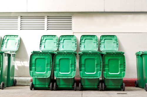 Edmonton waste collection trucks in operation